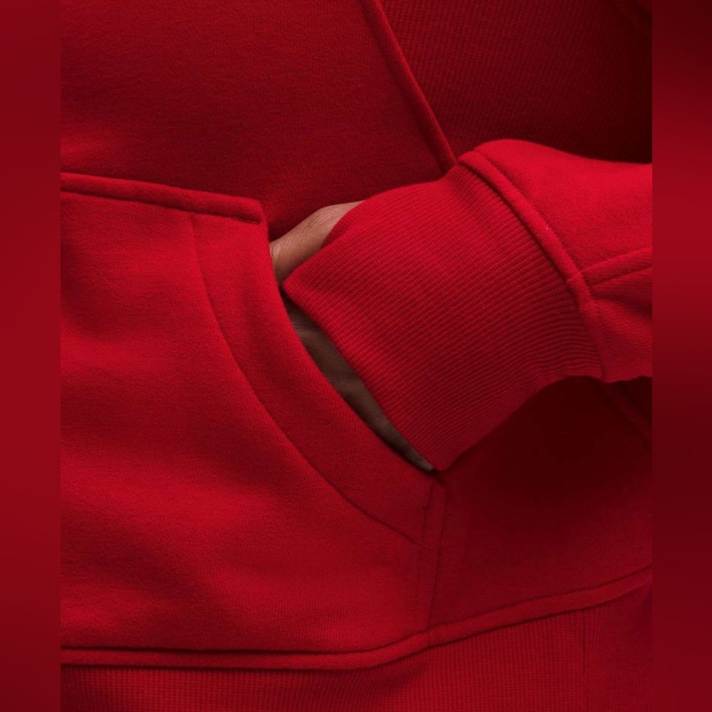 NWT LULULEMON SCUBA HOODIE FULL ZIP DARK RED GOLD ZIPPER SIZE XS / S - Picture 4 of 11